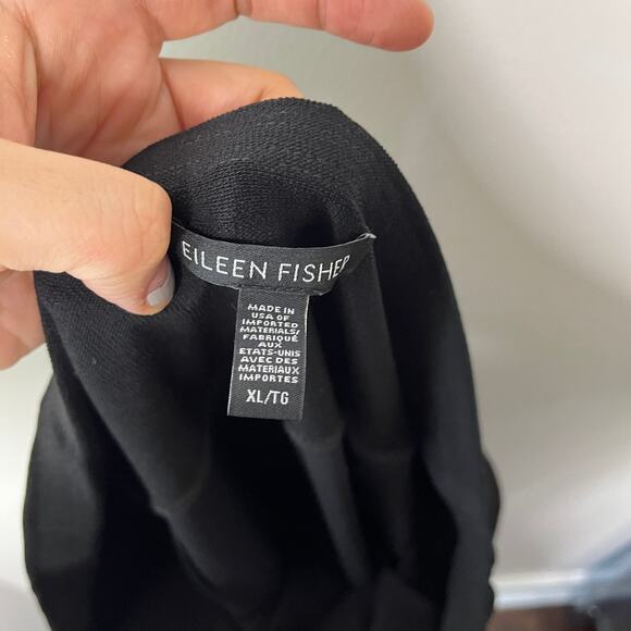 Eileen Fisher Women's Skirt Size XL Black Washable Stretch Crepe Slim Fit - Picture 5 of 7